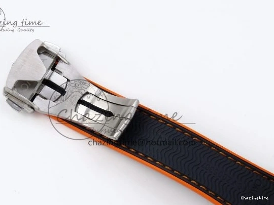 0210 Comfortable Planet Ocean 43.5mm SS VSF 1:1 Best Edition Black Orange Bezel Gray Dial on Nylon Strap A8900 Super Clone V 7730